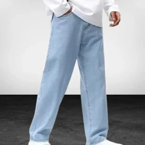 hoc men straight fit mid rise light blue jeansfaded clean look rise mid rise distressed clean look color light blue fit straight fit