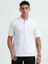 hm men white solid cotton pure cotton t shirt regular fit (xs) by myntra